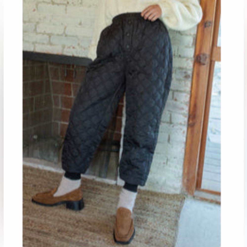 Lisa Says Gah ✨🖤🌸 Franny Pant in Black Floral Quilt M/L